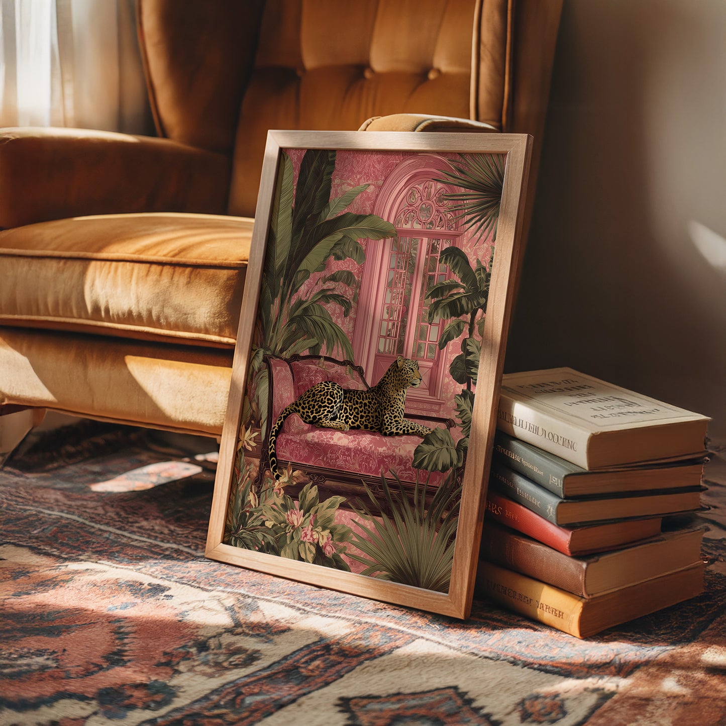 Jungle Royalty On Rose Velvet