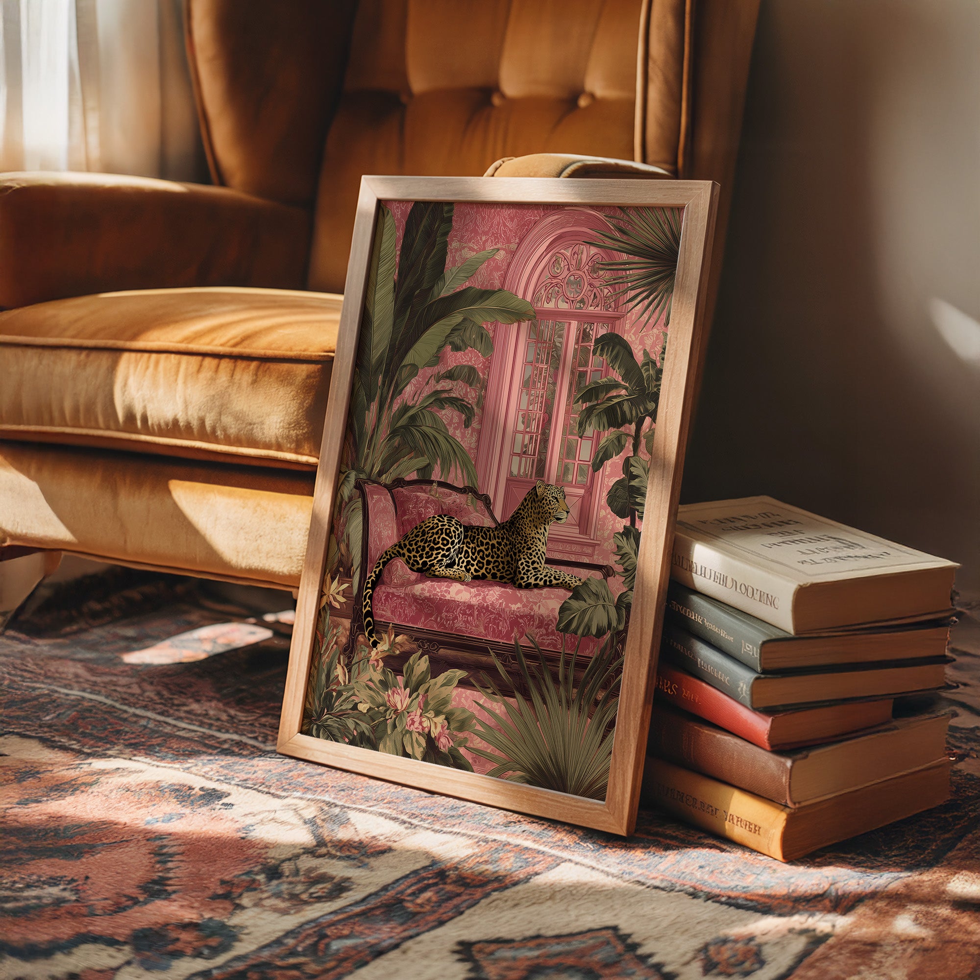 Jungle Royalty On Rose Velvet