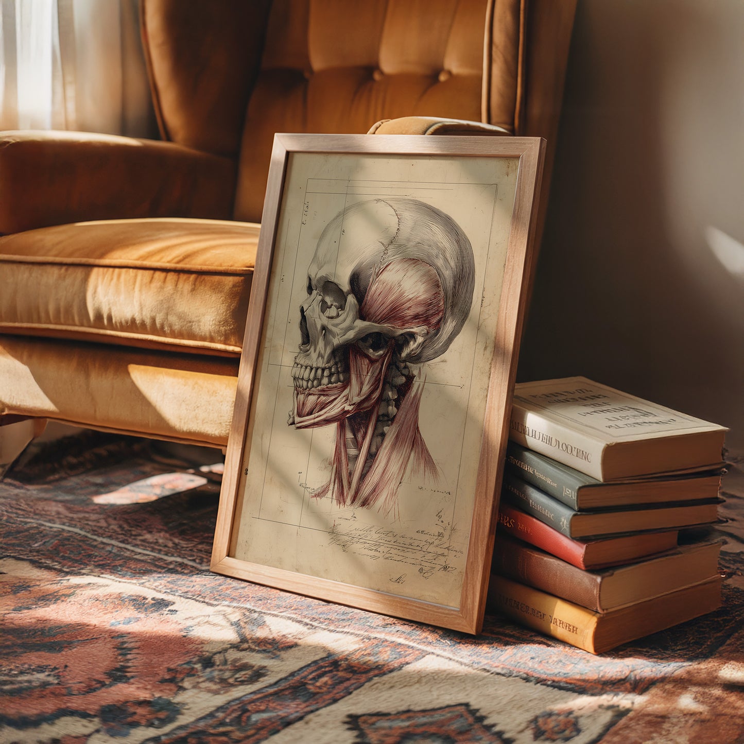 Anatomy Illuminated Against Darkness