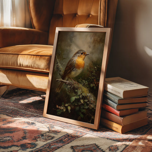 Amber Feathers Against Faded Light