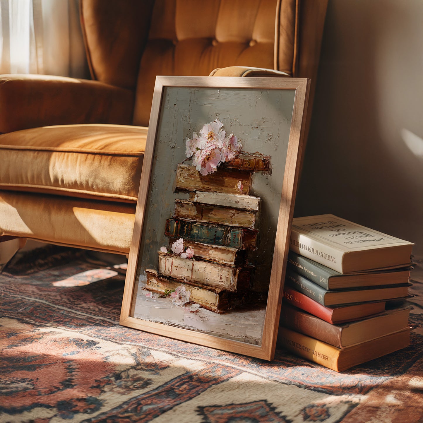 Blossoms Rest On Ancient Pages