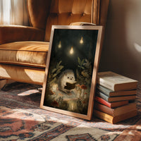 Midnight Tales Under Glowing Bulbs