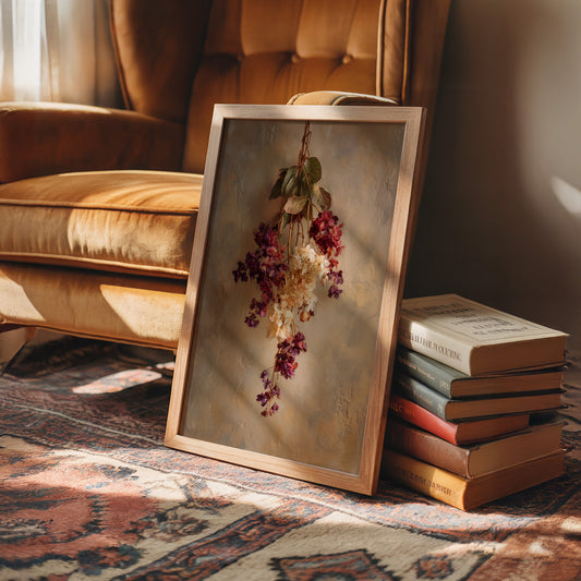 Faded Blooms Against Autumn Light