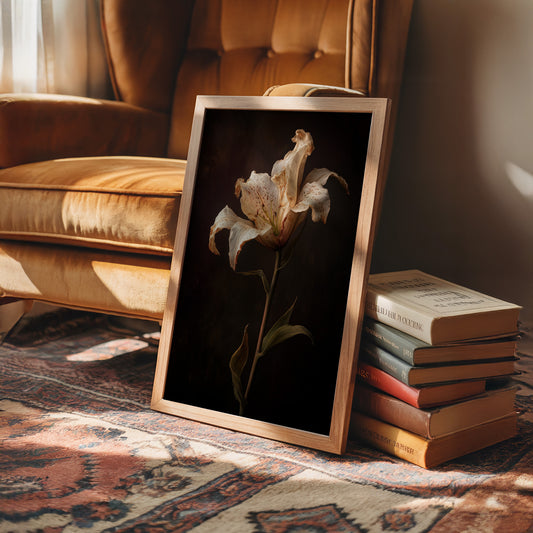 Solitary Bloom Against Midnight Depths