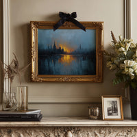 Distant City Burns At Dusk