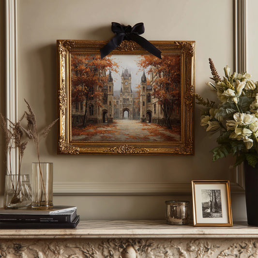 Amber Leaves Frame Ancient Halls