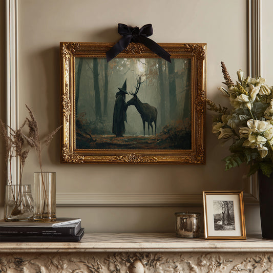 Forest Keeper Meets Ancient Stag