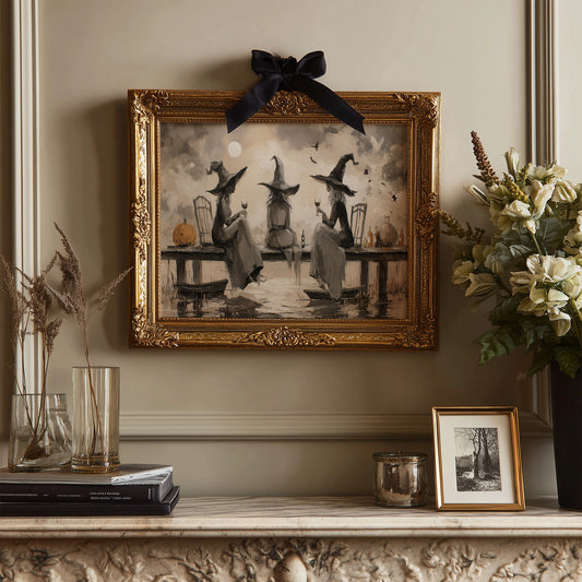 Moonlit Sisters Toast Autumn Spirits