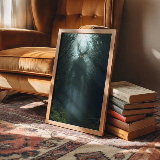 Forest Sentinel With Glowing Eyes