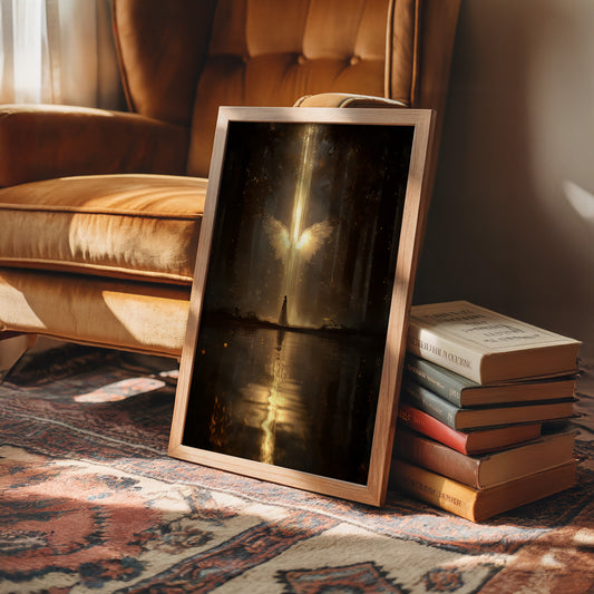 Divine Light Breaks Through Forest