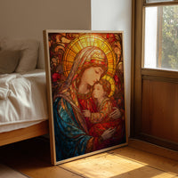 Sacred Glow Through Stained Glass