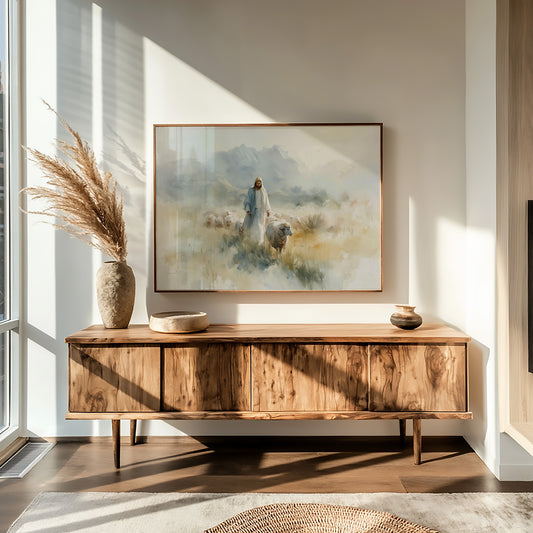 Gentle Shepherd Among Misty Hills