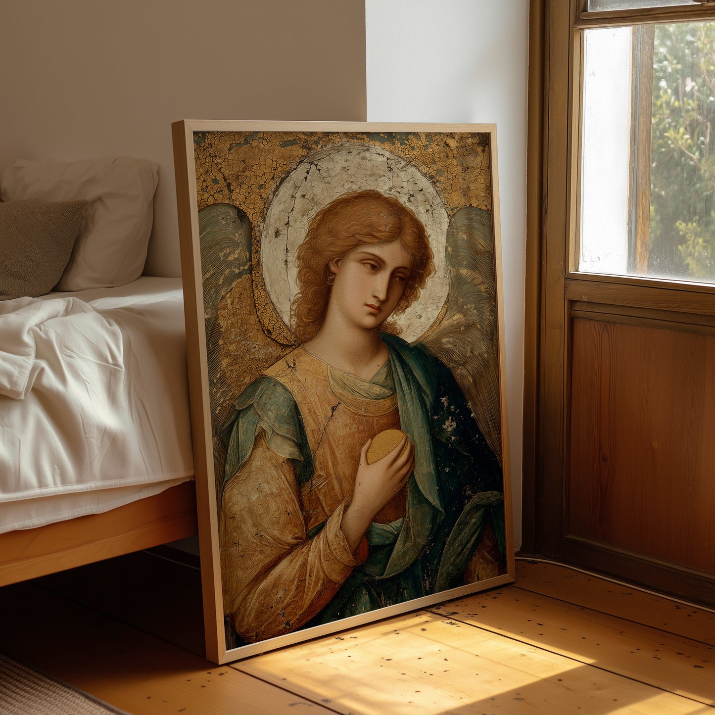 Gilded Faith On Rustic Table