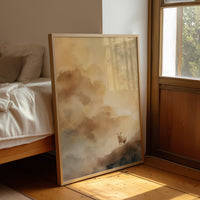 Solitary Wanderer In Golden Mist