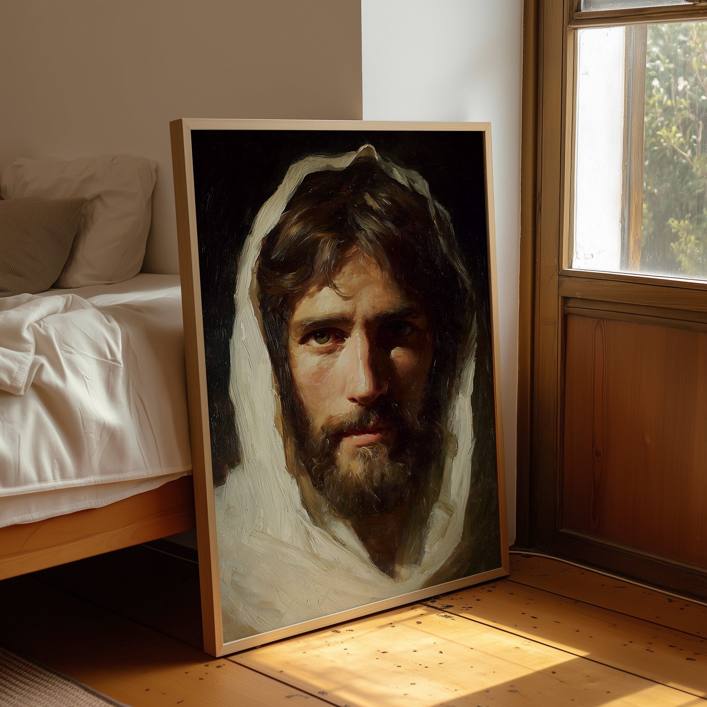 Ancient Brushstrokes On Wooden Table