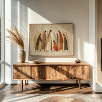 Figures Gather In Muted Tones