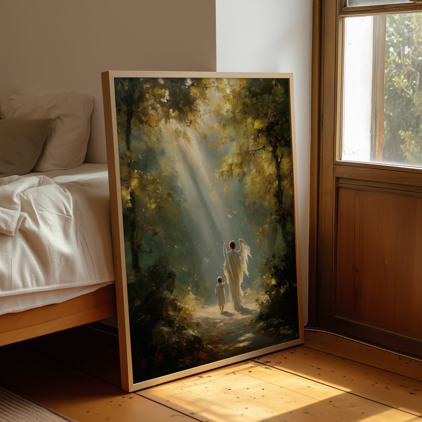 Sunbeams Guide Their Forest Journey