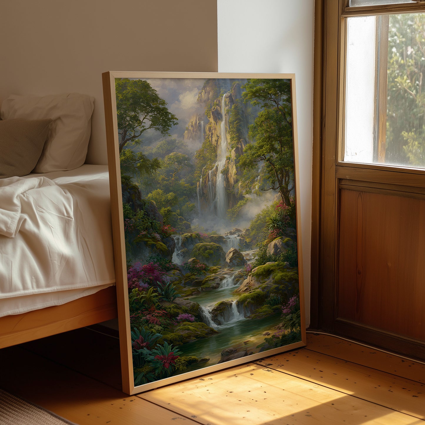 Cascading Waters Through Emerald Valleys