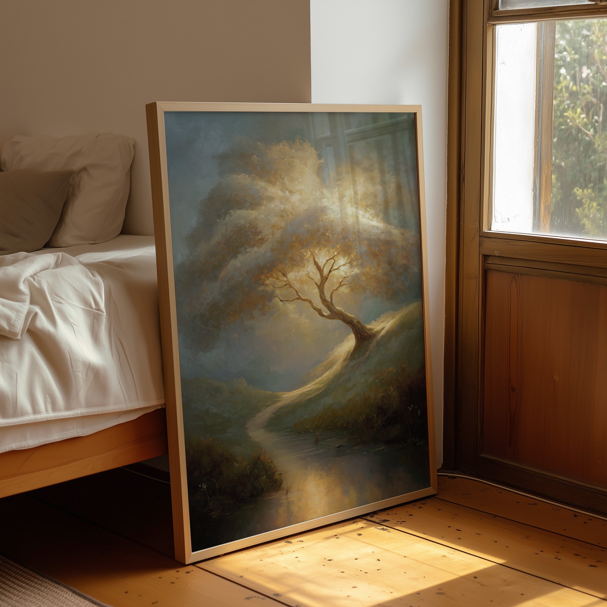 Ancient Oak Bends With Time