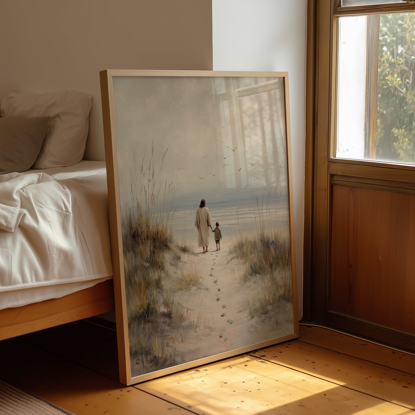 Footprints Lead To Ocean Promise