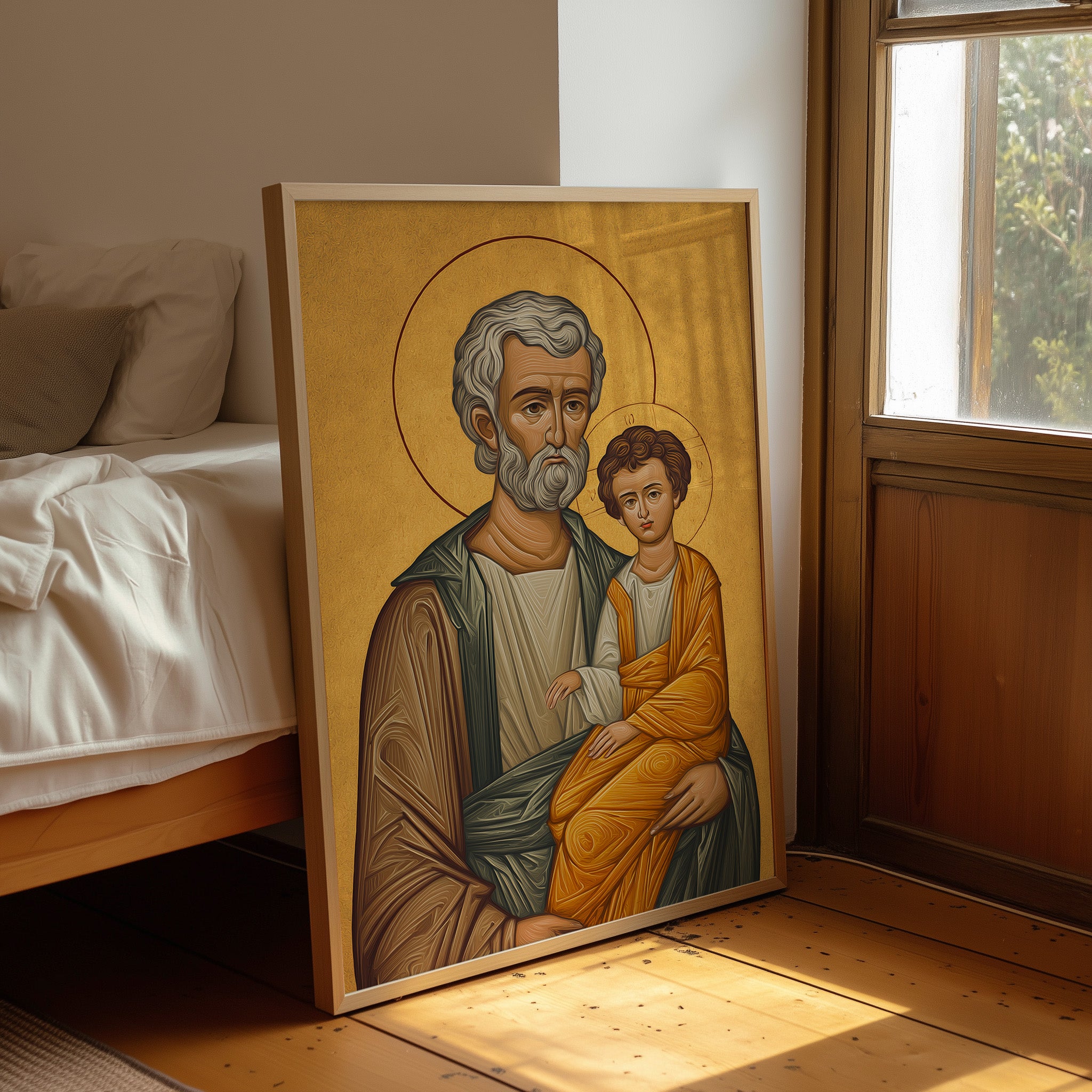 Sacred Gold Upon Weathered Wood