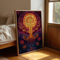 Sacred Light Among Garden Blooms