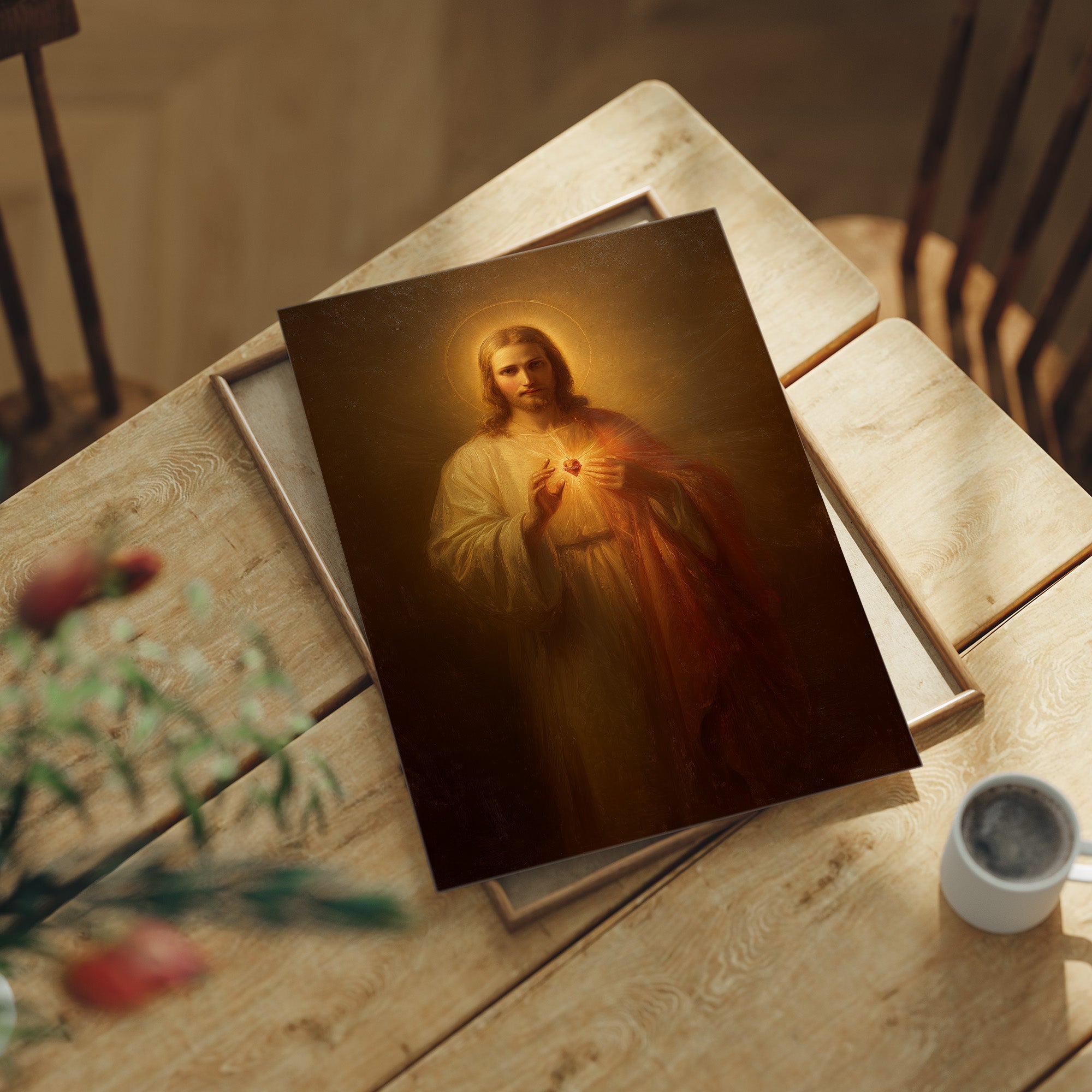 Faith Rests On Weathered Wood