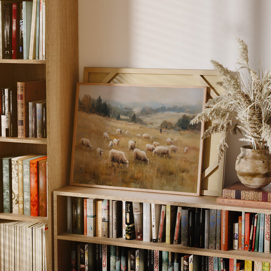 Pastoral Fields Under Autumn Haze