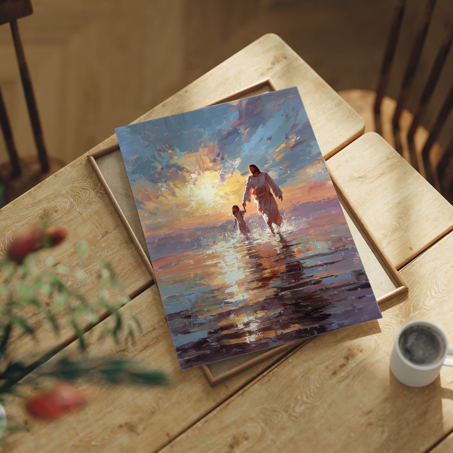 Gentle Steps Through Golden Waters