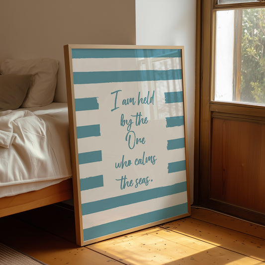 Teal Stripes Carry Ocean Promises