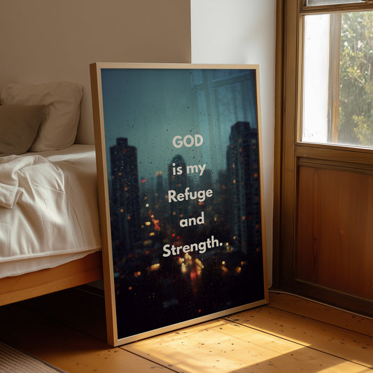 Faith Glows Through City Rain