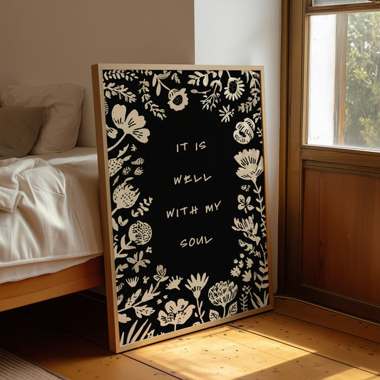 Floral Affirmations Frame Inner Peace