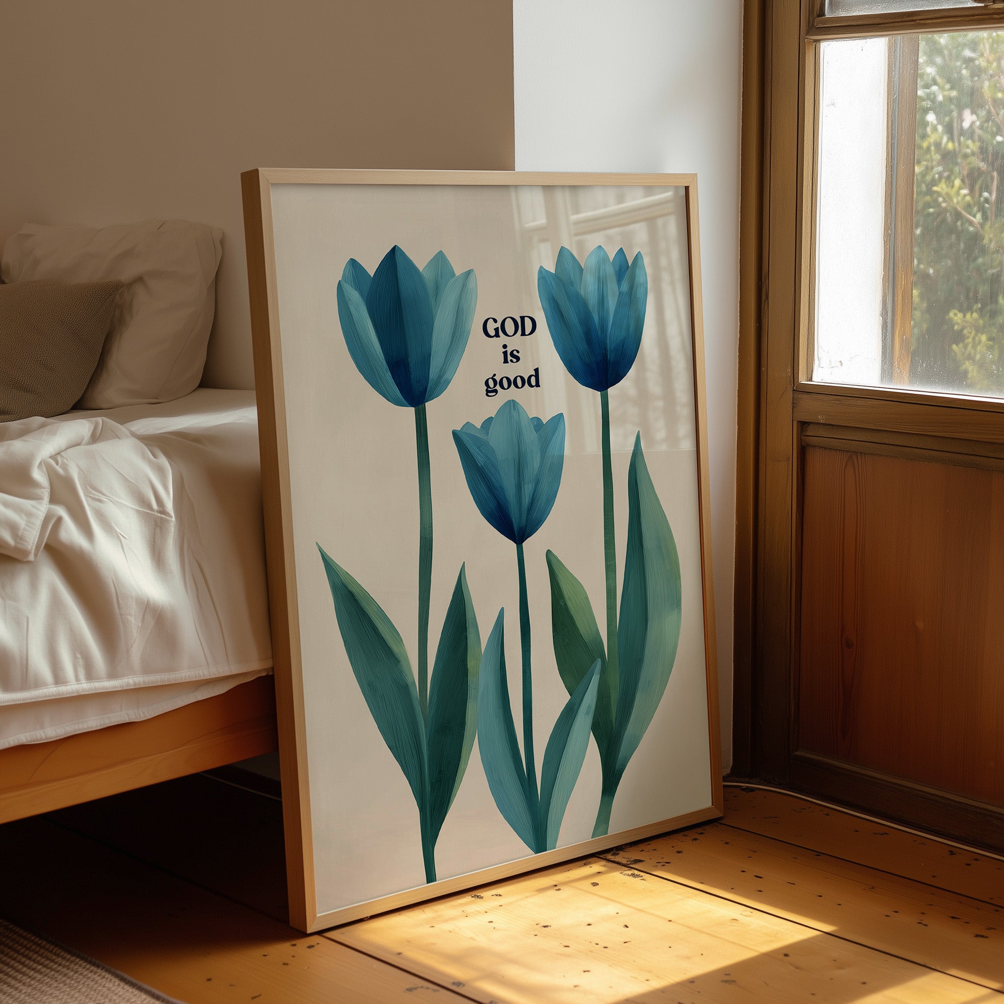 Blue Tulips Carry Simple Truth