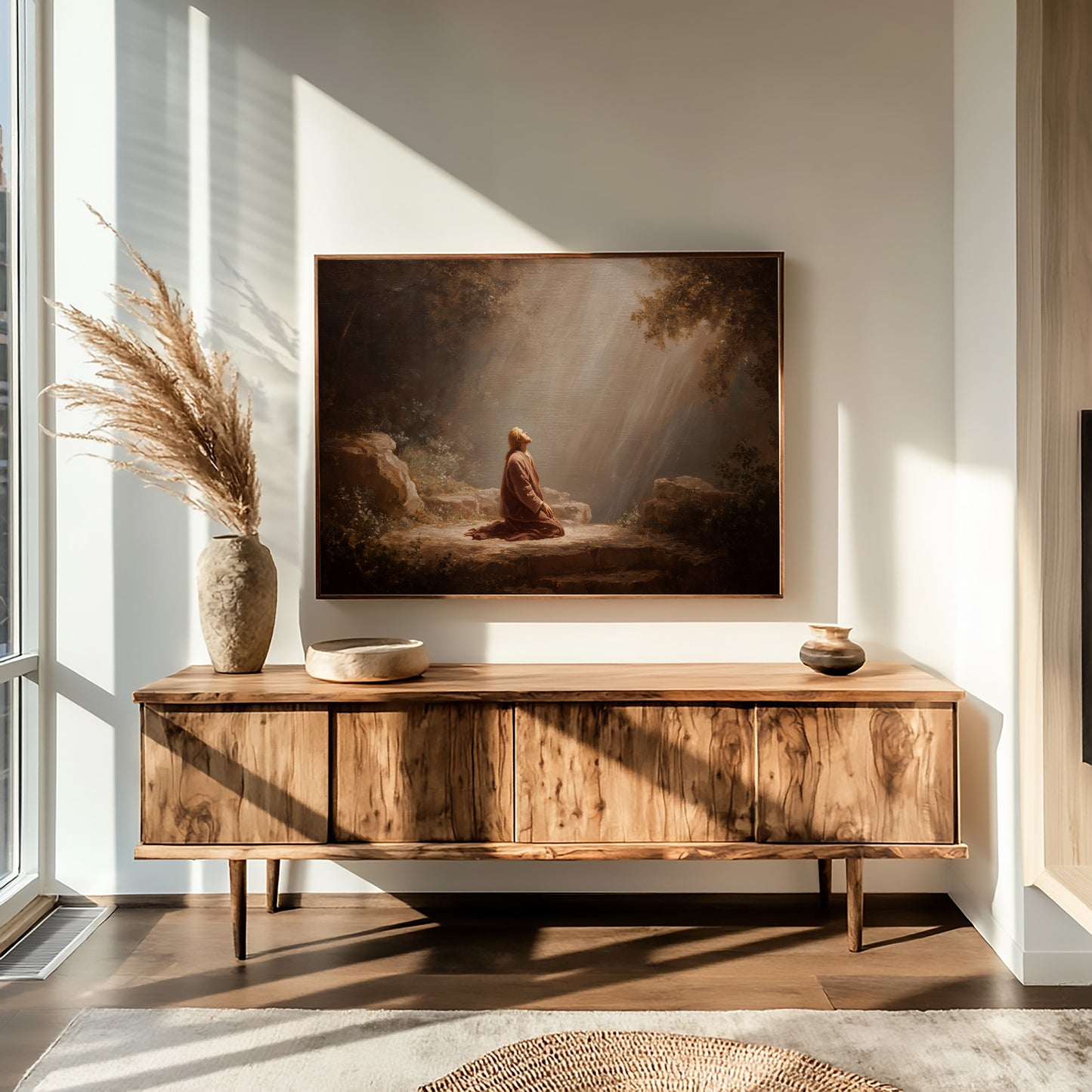 Divine Light Bathes Stone Sanctuary