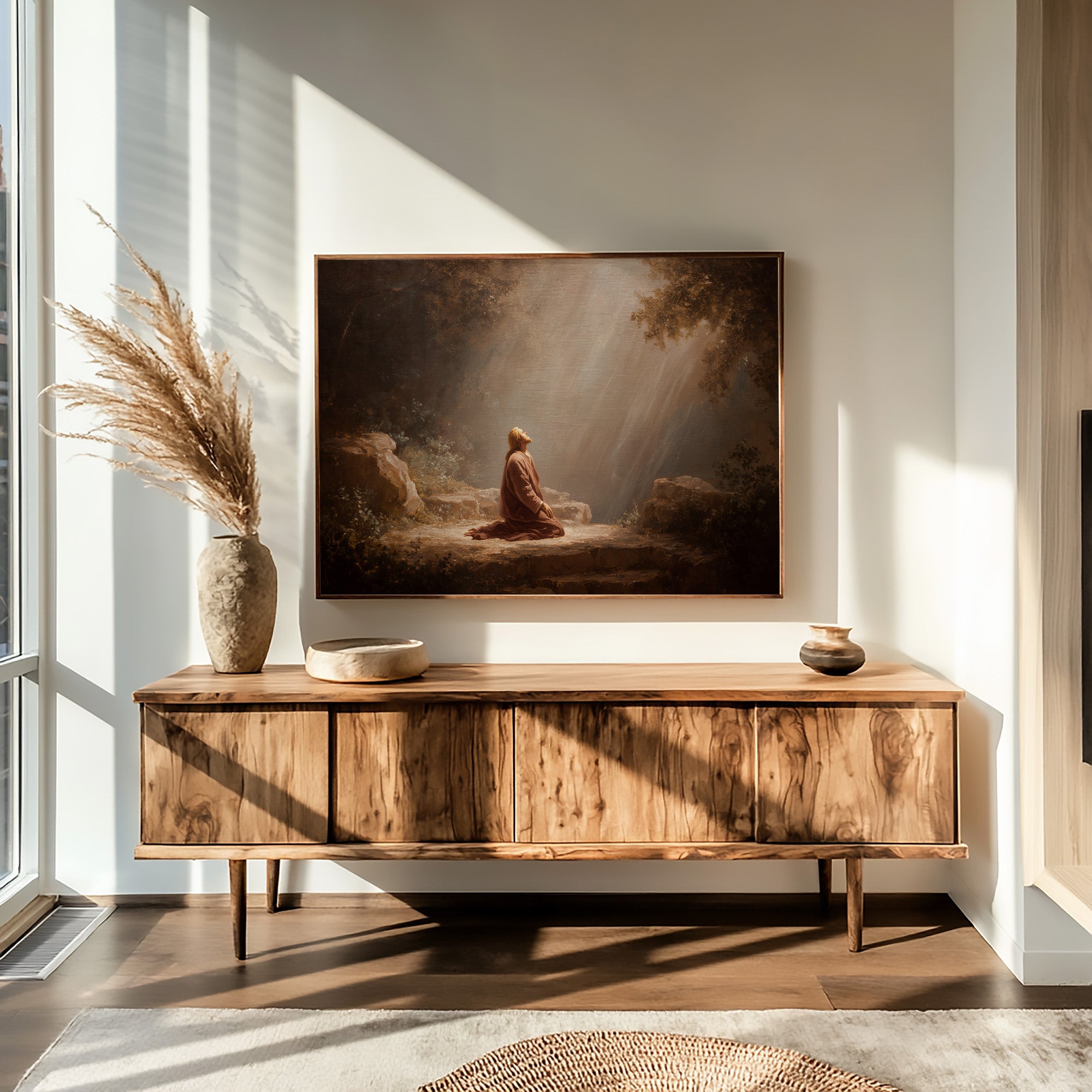 Divine Light Bathes Stone Sanctuary