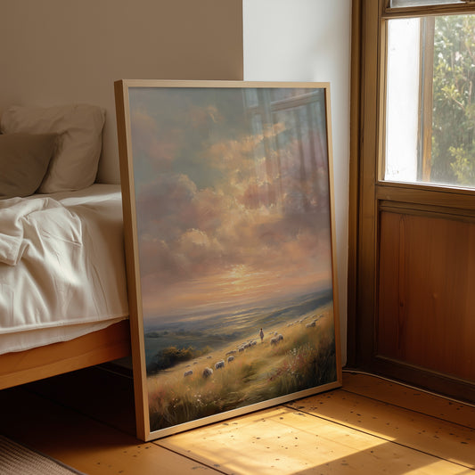Shepherd's Solace Under Pastel Skies