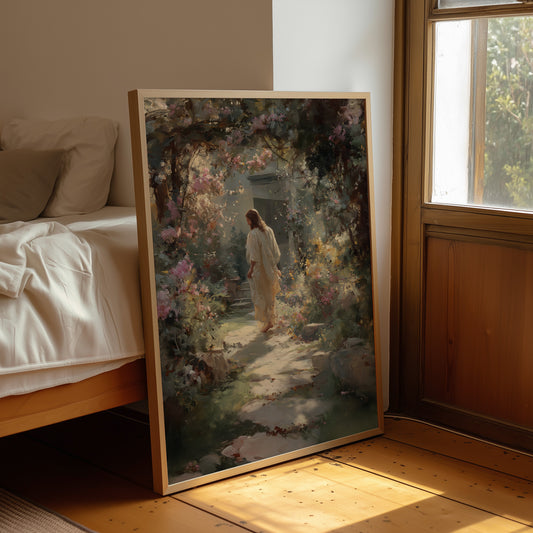 Ethereal Garden Beckons Through Morning Light