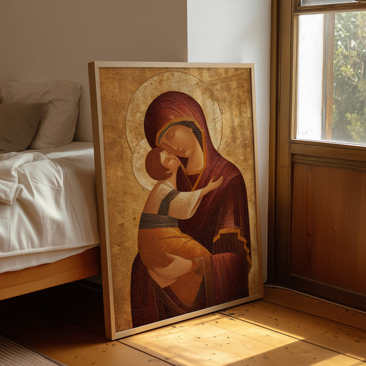 Sacred Embrace in Golden Radiance