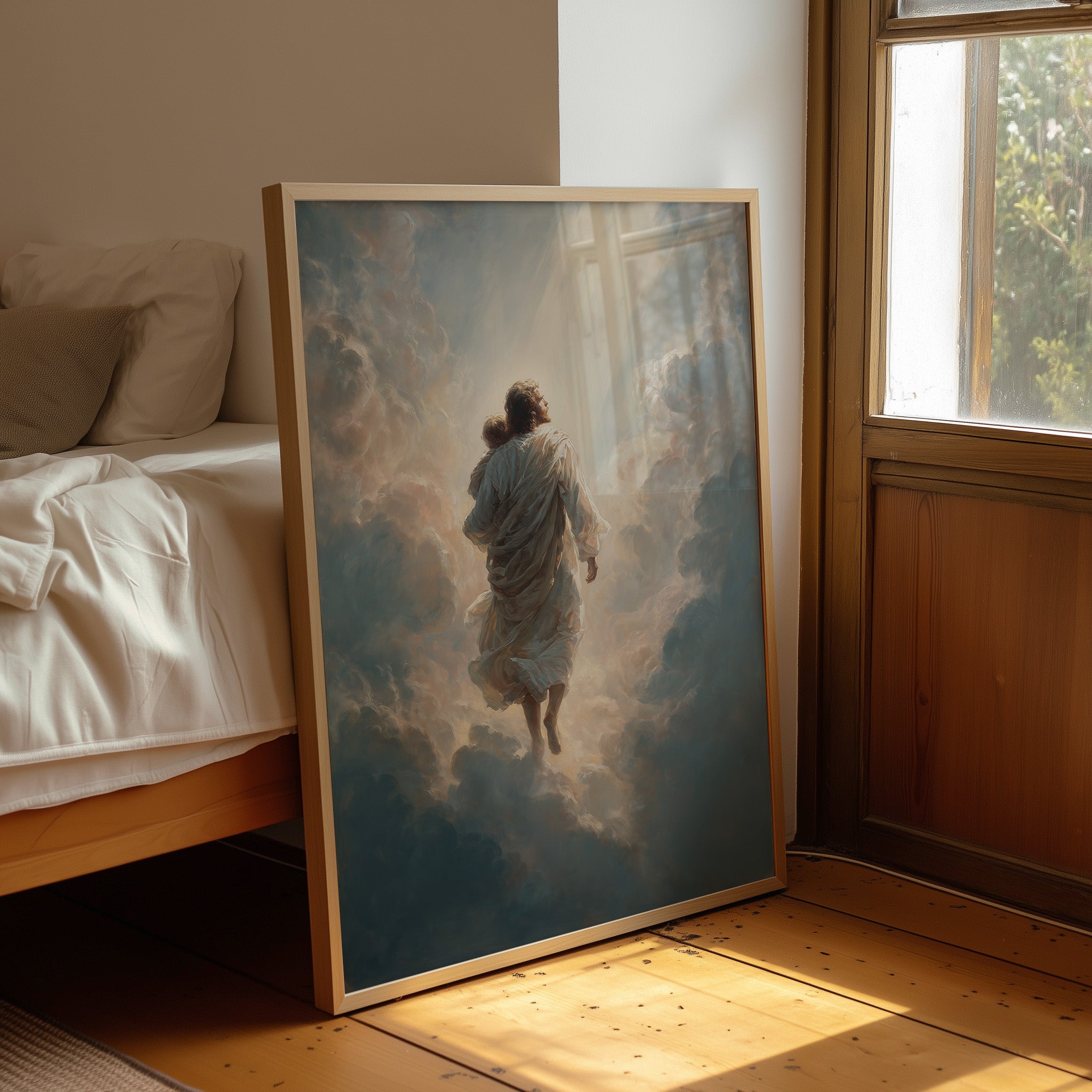 Celestial Journey Through Parted Clouds