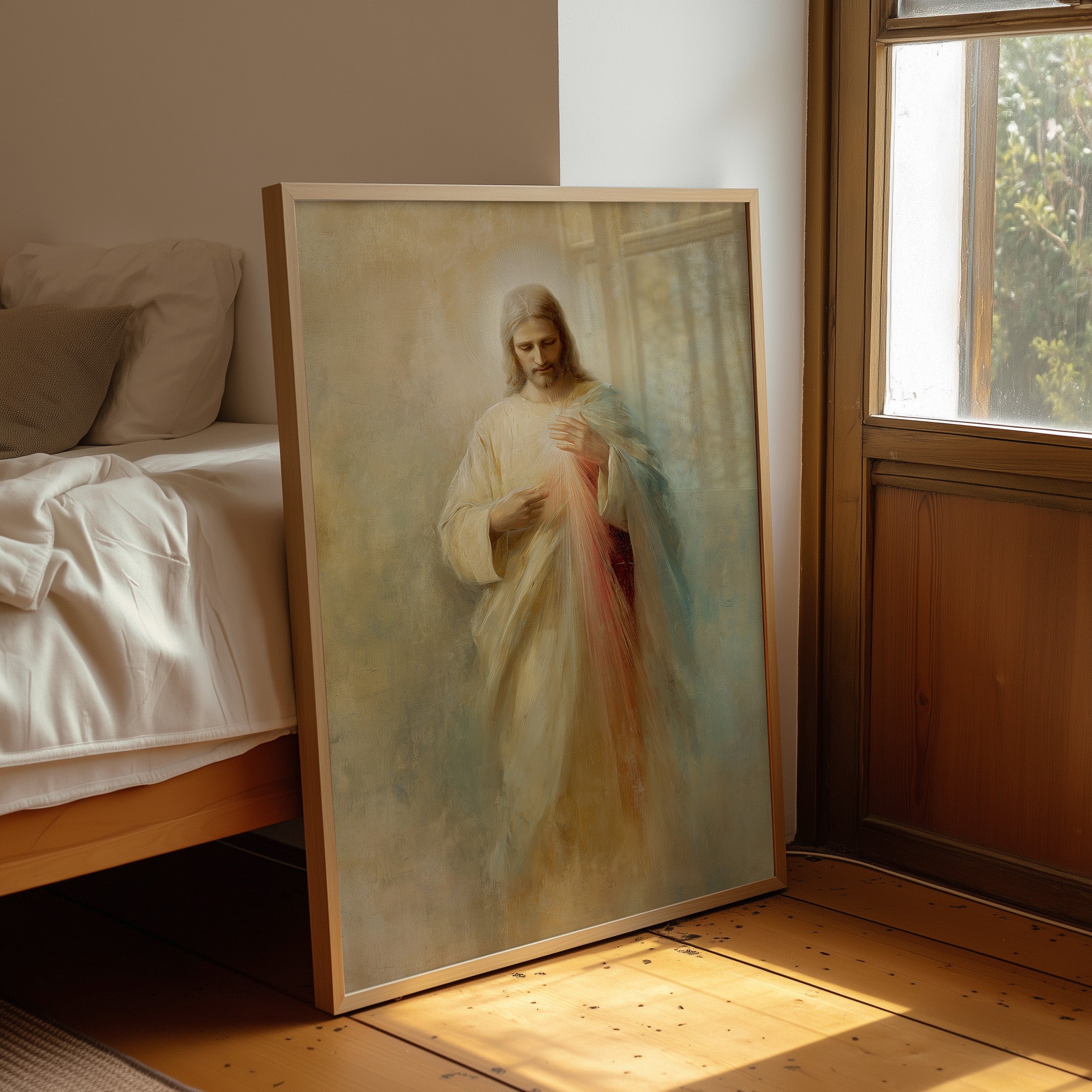 Divine Radiance Emanates From Sacred Heart
