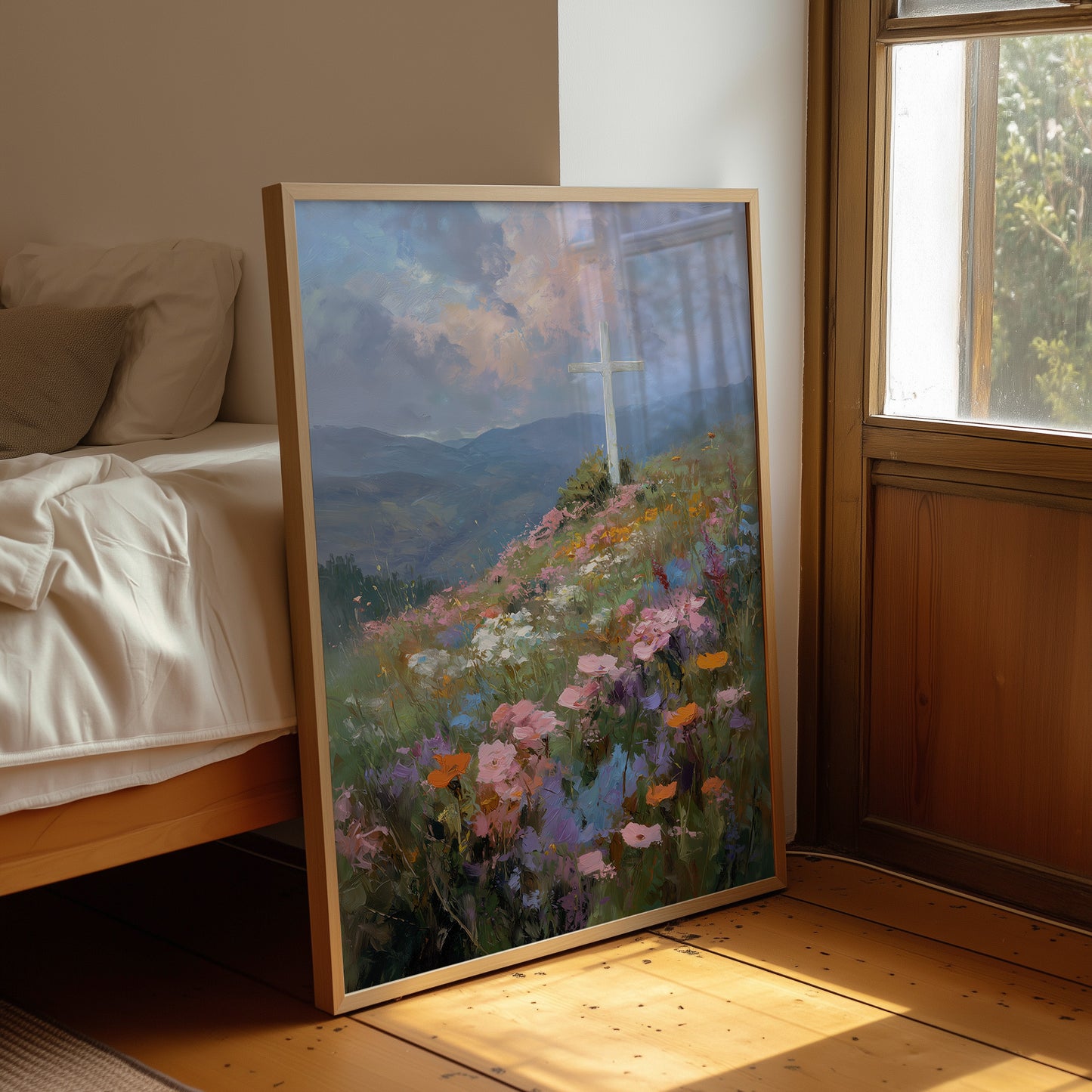 Sacred Summit Blooms Under Pastel Skies