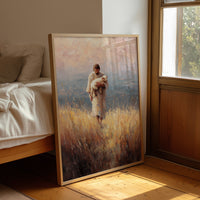 Gentle Guardian Traverses Golden Fields