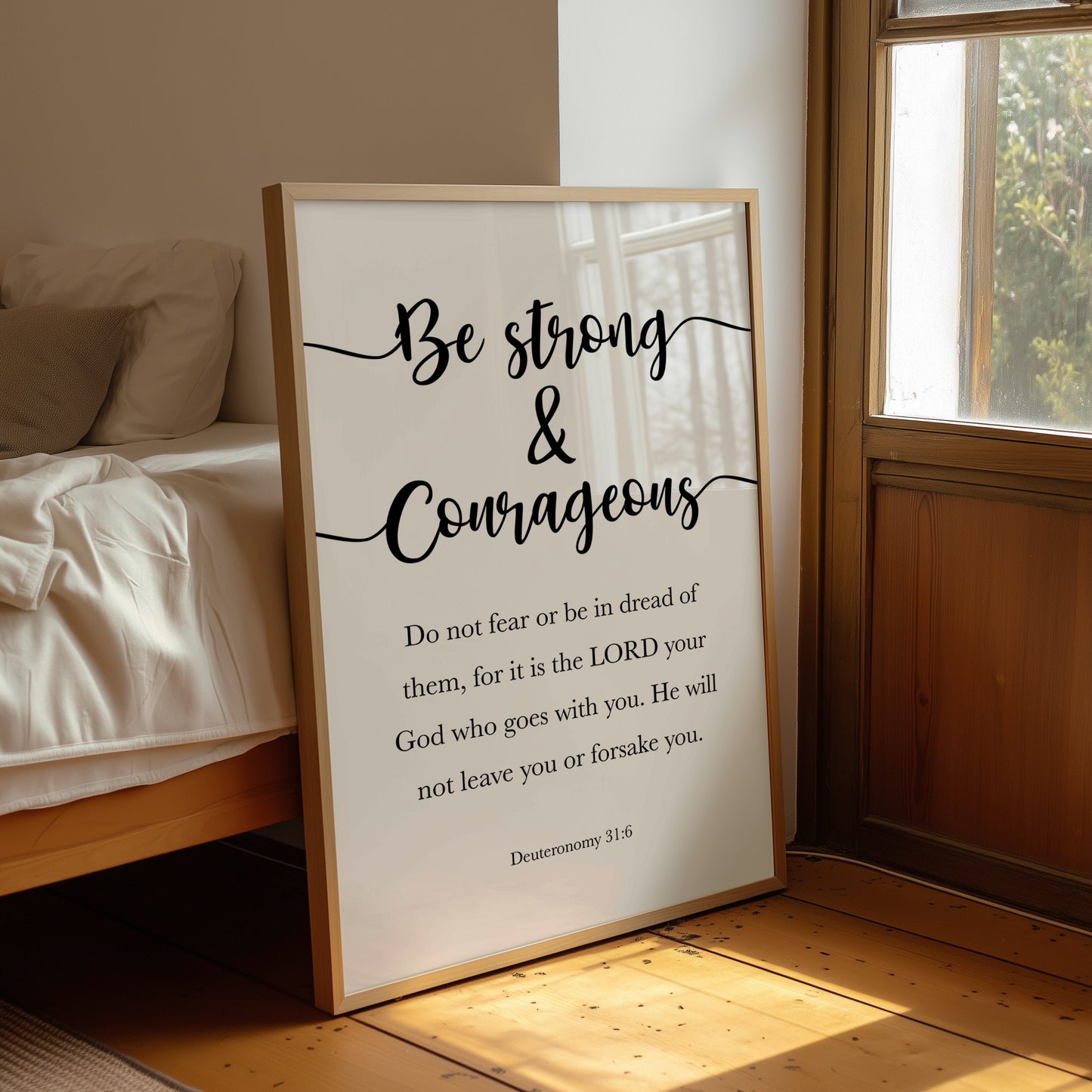 Faith's Embrace in Elegant Typography