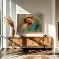 Tranquil Embrace in Turquoise and Gold