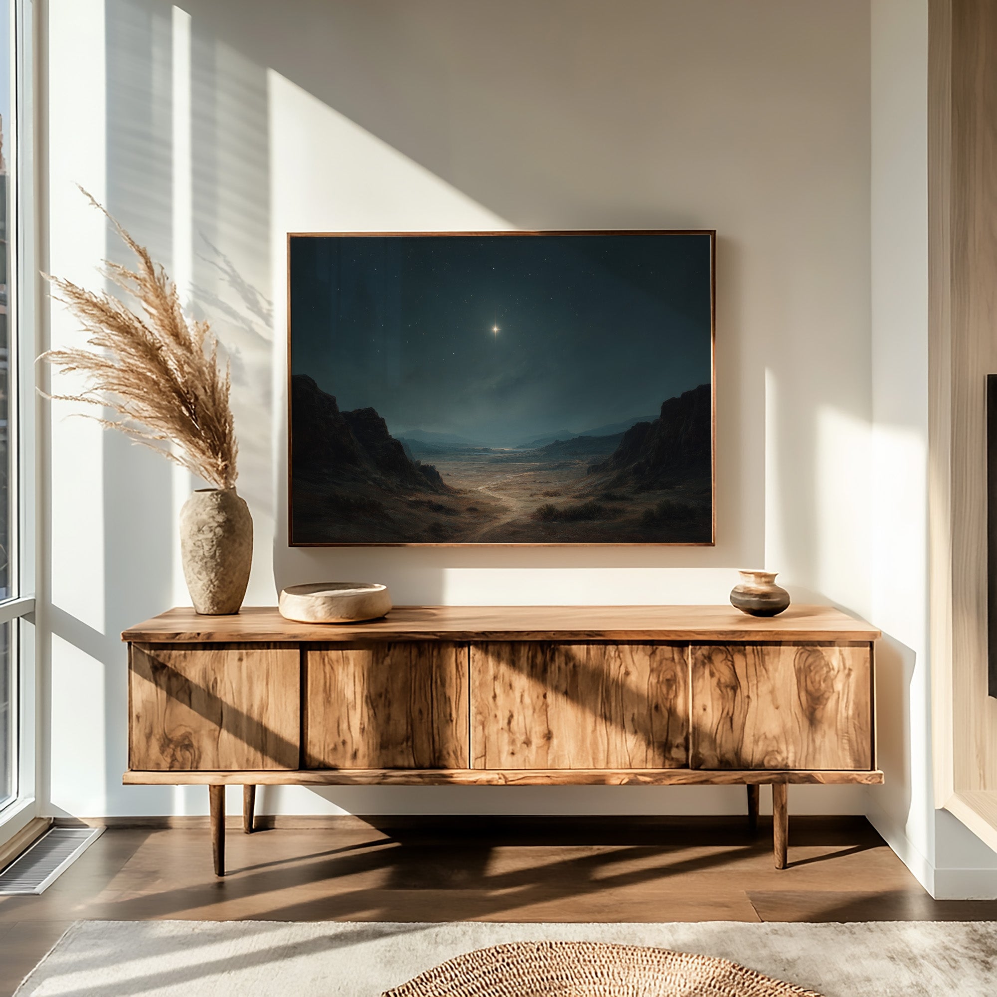 Celestial Guardian Watches Desert Canyon
