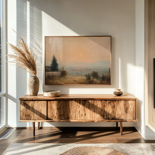 Apricot Haze Crowns Distant Valley