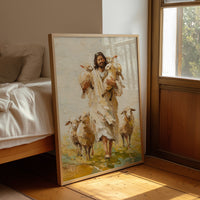 Shepherd's Embrace in Golden Fields