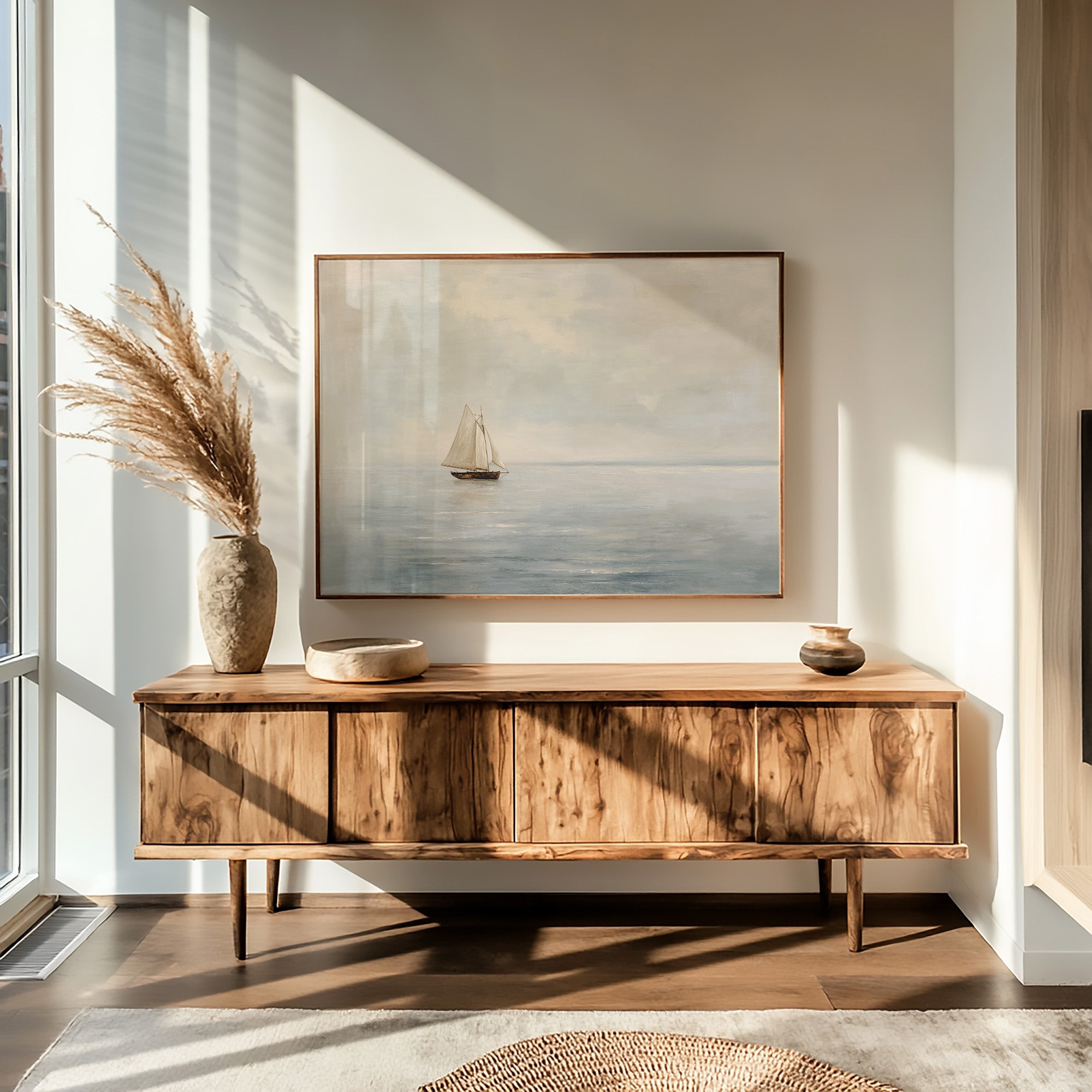 Solitude Sailing Through Ivory Waters