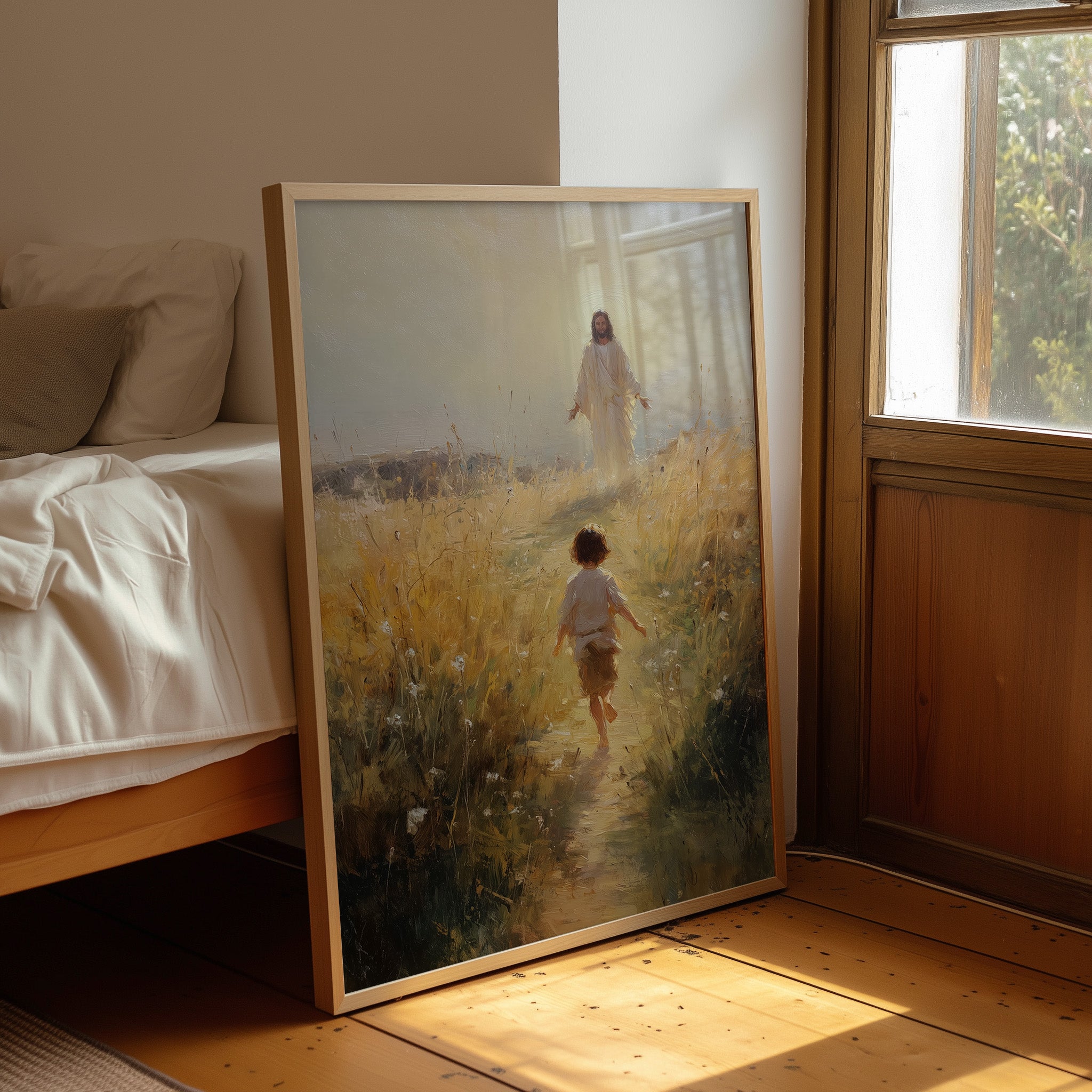Divine Encounter in Golden Fields