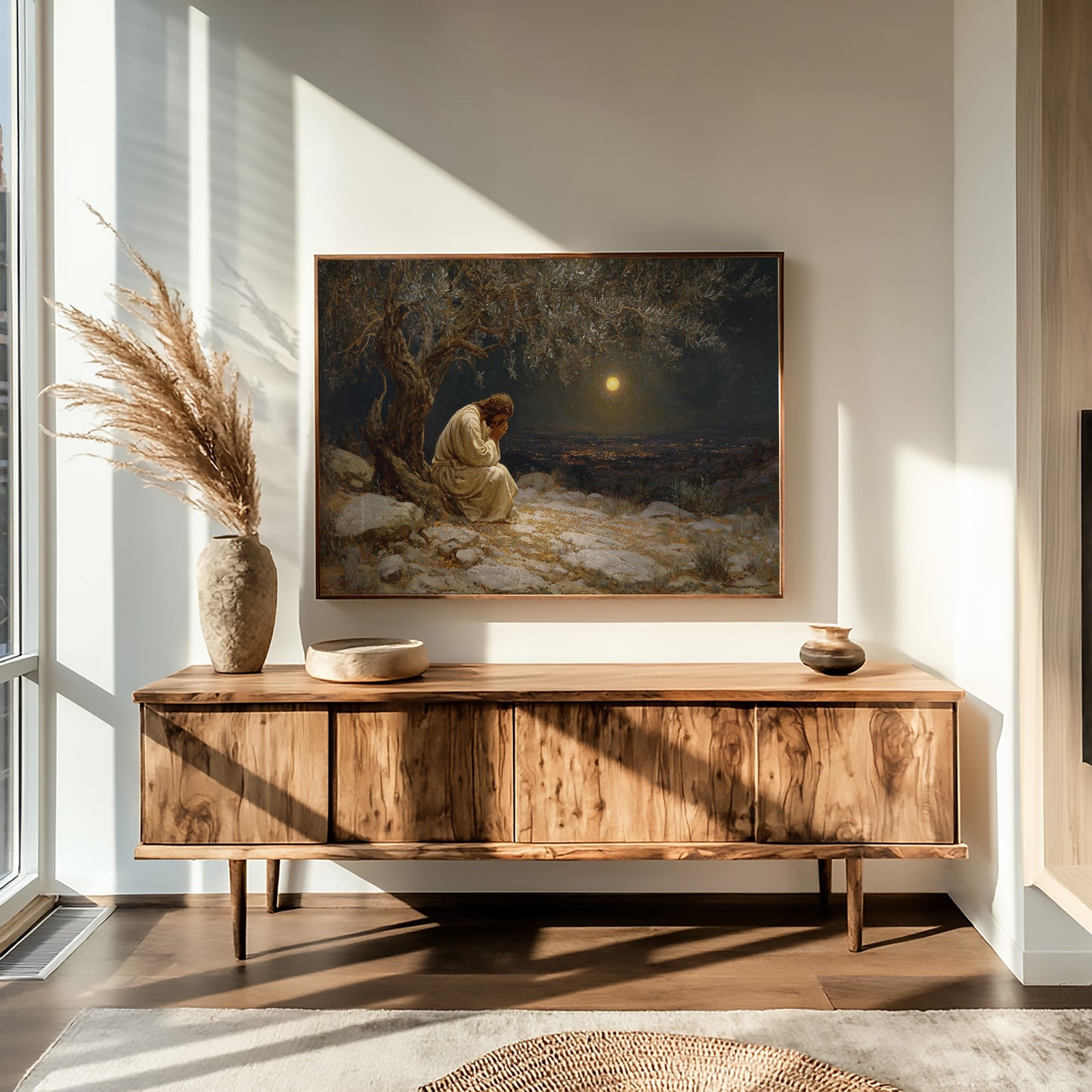 Midnight Prayer Beneath Ancient Olive